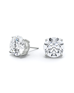 2 - 5 ct. Round 4-Prong Screw Back Studs