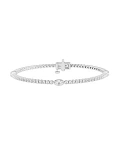2 1/3 ct. tw. Marquise Three Stations Tennis Bracelet