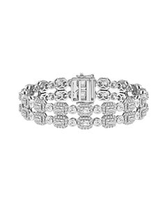 9 1/2 ct. tw. Emerald Double Row Fashion Bracelet