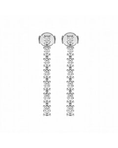 3 ct. tw. Oval Linear Dangle Earrings