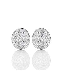 1 1/2 ct. tw. Round Pave Oval Shaped Fashion Stud Earrings
