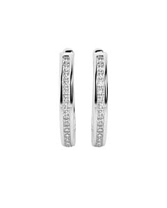 1 1/2 ct. tw. Princess Channel Set Hoop Earrings