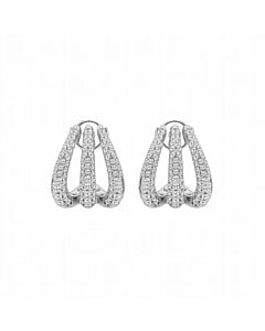 1 1/4 ct. tw. Round Triple Huggie Hoop Earrings