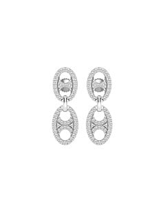 5/8 ct. tw. Round Oval Shape Drop Earrings