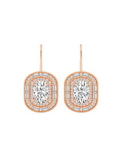 Vintage Oval Halo Earrings