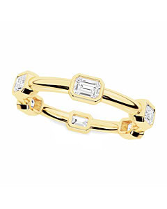 Emerald Bezel Eternity Ring