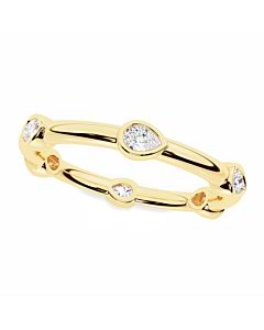 Pear Bezel Eternity Ring