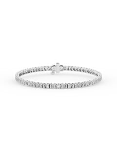 7 ct.tw. Emerald Tennis Bracelet in 14K White Gold