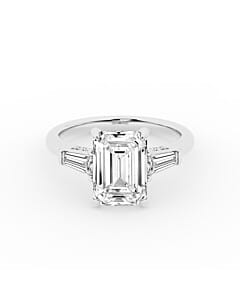 4 4/5 ct.tw Tapered Baguette 3-Stone Engagement Ring in 14K White Gold