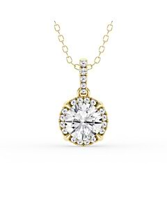 1 2/5 ct. tw  Luna Halo Pendant