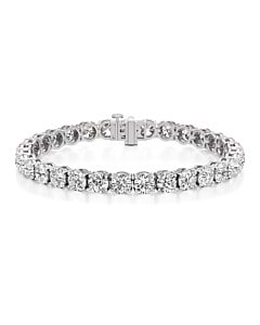 20 ct. tw. Round Lab Grown Diamond Tennis Bracelet - 7 inches in 14k White Gold