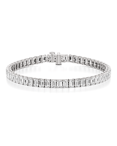 15 ct. tw. Emerald Lab Grown Diamond Tennis Bracelet - 7 inches in 14k White Gold