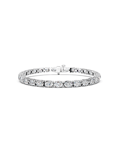 10 ct. tw. Oval Tennis Bracelet - 6 inch in 14kt White Gold