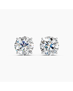 3 ct. tw. Round 4-Prong Friction Back Stud Earrings