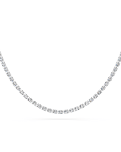 20 ct. tw. East West Oval Tennis Necklace in 14kt White Gold