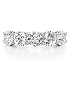 3 ct. tw. Round Five-Stone Band in 14k White Gold