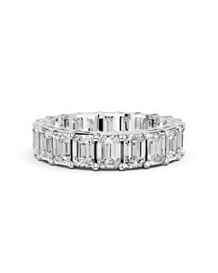 5 ct. tw. Emerald Eternity Band in size 7 in 14k White Gold