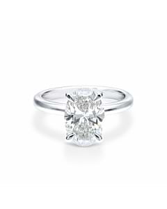 3 ct. Oval Diamond Solitaire Ring in 14k White Gold