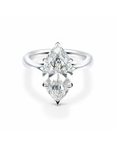 5 ct. Maquise Diamond Solitaire Ring in 14k White Gold