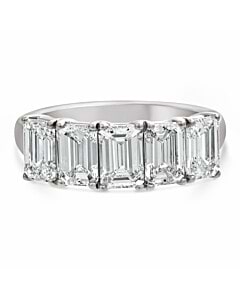 3 ct. tw. Emerald-Cut Five-Stone Band in 14K White Gold