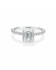 1 1/3 ct. tw. Emerald Halo Ring in 14k White Gold
