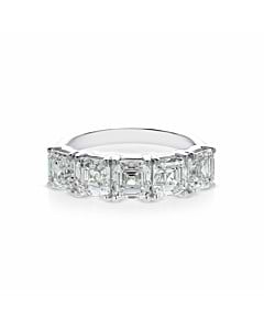 3 4/9 ct. tw. Asscher 5 Stones Band in 14k White Gold