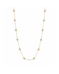 2 ct. tw. Round Station Fashion Necklace in 14k Yellow Gold