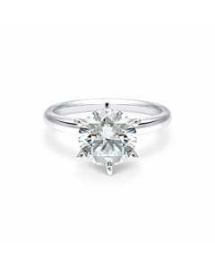 3 ct. Round 6-Prong Solitaire Ring in 14k White Gold