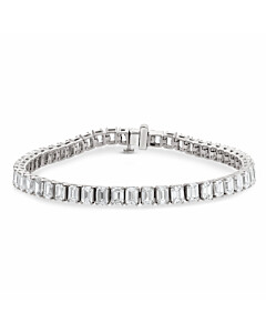 11 2/5 ct. tw. Emerald Bracelet in 14K White Gold