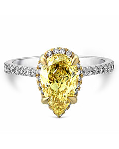 2 1/4 ct tw. Fancy Color Pear Engagement Ring
