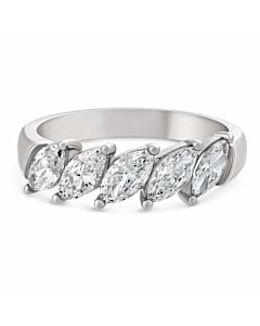 1 ct. tw. Marquise Five-Stone Band in 14K White Gold