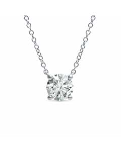 1 ct. tw. Round Solitaire Pendant in 14k White Gold