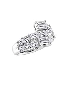 Emerald Bypass Fashion Ring