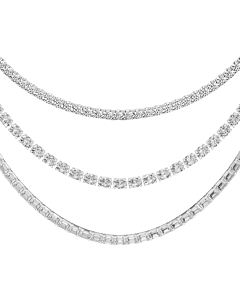 20 ct. tw. Straight Line Tennis Necklace in 14kt White Gold