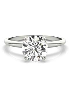 3 ct. Round Diamond Solitaire Ring in 14k White Gold
