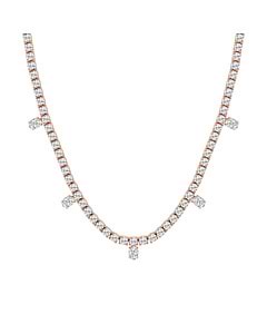 Oval Dangle Fashion Necklace With Adjustable Chain